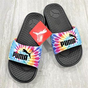 Puma Cool Cat Tie Dye Authentic Women's Slides Slippers Sandals US Size 6 NEW